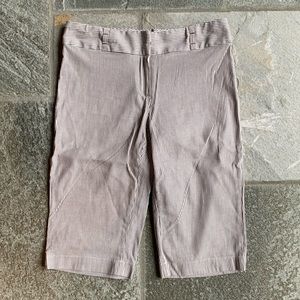 Tweeds striped Bermuda shorts.